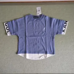 新品 KANGOL KIDS 半袖120 カンゴール キッズ ブルー 重ね着風