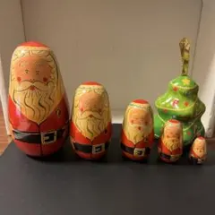 サンタクロース マトリョーシカ5体 クリスマス