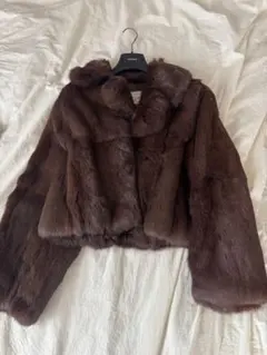 Cion 銀座　ダークブラウン ショートファーコート