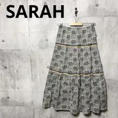 SARAH サラー ゴムウエストペイズリー柄ロングスカート FREE