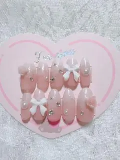 No.5オーバルネイルチップ付属品ありサイズ変更可　現品即購入OK