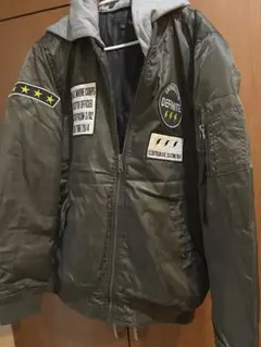 フード付き MA-1 フライトジャケット オリーブ