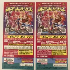 木下大サーカス 岡山公演 招待券 2枚セットのサムネイル