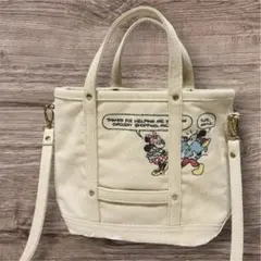 ディズニー アコモデ ミッキー＆ミニー キャンバス ショルダー バッグ 2wayのサムネイル