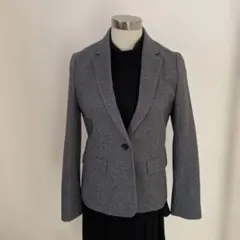 COMME CA ISM グレー ヘリンボーン テーラードジャケット9号サイズ