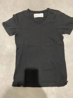 AKM nano-universe 黒 Vネック Tシャツ