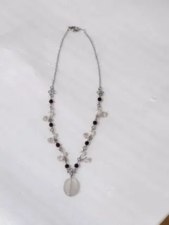 天然石が揺れるネックレス(38cm)