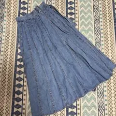 Jouetie デニムロングスカート フレアスカート ライトブルー カジュアル