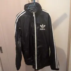 adidas アディダスリバーシブル ナイロンジャケット Lサイズカラーブラック