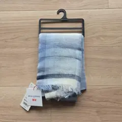 8/17まで特価【新品】イネス　コットンリネン　ストール　ブルー