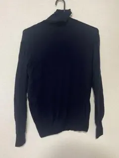 無印良品　XL ニット　タートルネックセーター　ネイビー