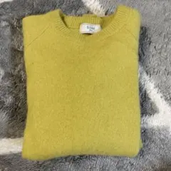 SLOBE iENA イエロー 長袖ニット ウール53% アンゴラ47%