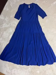 ZARA 半袖ロングワンピース XS 青