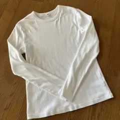 UNIQLO ソフトリブボーダー　クルーネックT ホワイト