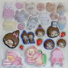 ボンボンドロップシール ふわふわボンボン モンチッチ こびと図鑑 など