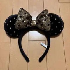 ディズニー耳カチューシャ　④ミニー　スパンコールドット