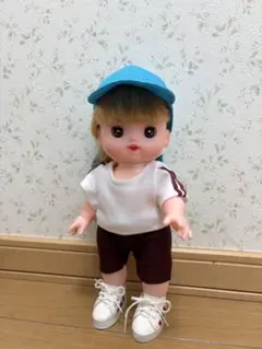 メルちゃんの体操服（ワイン）と選べるカラー帽子のサムネイル