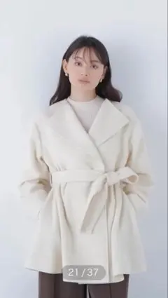 Natural Beauty Basic ベルテッドミディーコート