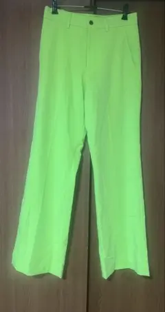 ZARA グリーン ワイドパンツ S