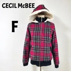 セシルマクビー CECIL McBEE　フード付きジャケット　チェック柄　フリー
