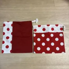 子供用ミニポケットティッシュケース 赤白水玉 ドット柄 2個セット ハンドメイド 子供用ミニポケットティッシュケース ドット 水玉 赤白 2個セット