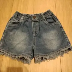 女の子　ショートパンツ　ホットパンツ　ジュニア　子ども服　デニム