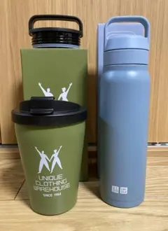 【豪華2本セット✨️】UNIQLO 炭酸対応ステンレスボトル&タンブラー