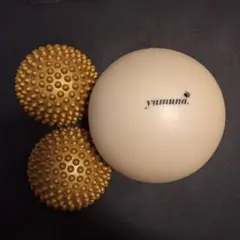 ヤムナゴールドボール黒ボール2個セットずつ、フットウェーカー1セット、ポンプ付き ボール＆ポンプ | Yamuna Store