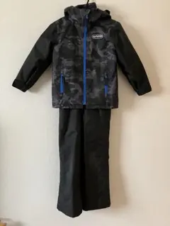 OUTDOOR スキーウェア ブラックカモフラージュ　黒迷彩　140 上下セット