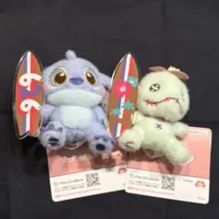 ディズニー スティッチ/スクランプ ミルキーボア マスコット 626 2種セット