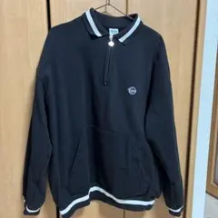 ケボズ　ハーフジップ　ブラック　M