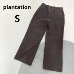 【プランテーション】カジュアルパンツ S 茶色 日本製 メンズ 秋冬 しっとり