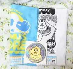 んぽちゃむ　くじ　エコバッグ　2つセット　＋缶バッジ