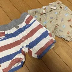 MPS ストライプ・動物柄パンツ 約90サイズ 2点セット