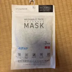AIRism 洗えるマスク 3枚 ブラック
