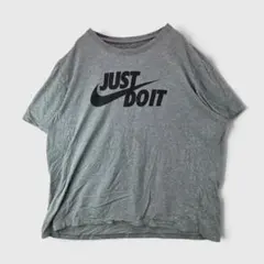 【NIKE】JUST DO IT Tシャツ メンズXXL グレー 【V447】
