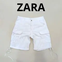 ZARA　ザラ　ホワイトカーゴショートパンツのサムネイル
