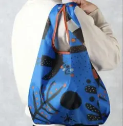 新品未使用 KALDI いきものがたり ブルーエコバッグ 青色