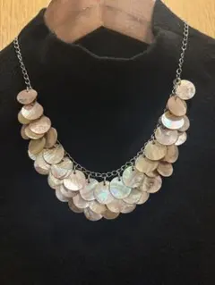 シェル フリンジネックレス＆ピアスセットのサムネイル