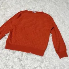 【a3590】THE SHOP TK 未使用級 長袖セーター レッド S