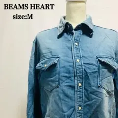 【美品】ビームスハート フロントダブルポケット ネルシャツ アメカジ系