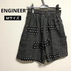 ENGINEER SHORTPANTS バンダナ柄 ショートパンツ ブラックのサムネイル