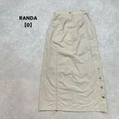 【RANDA】ドローストリングタイトスカート　ベージュ　0 大人カジュアルのサムネイル
