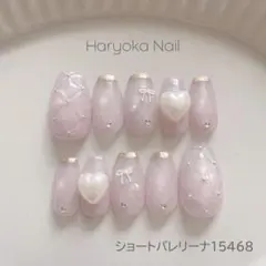 ネイルチップ　現品　キルティング　フレンチガーリー　マグネット　量産型　推し活