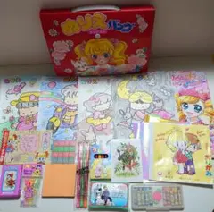昭和レトロ ぬりえ、文房具セット