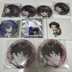 にじさんじ 海の家くじ 缶バッジ&ダイカットステッカー 佐伯イッテツ 小柳ロウ