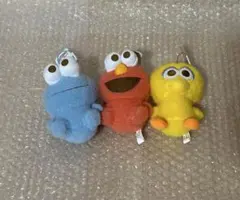 セサミストリート　ふんわりマスコット　全3種コンプリートセット