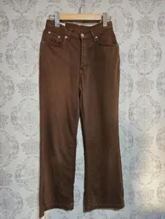 Wrangler ブラウン ストレートデニムパンツブラウンのサムネイル