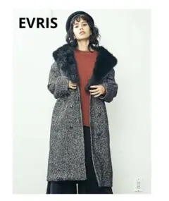 EVRIS ツイードロングダブルブレストコートのサムネイル
