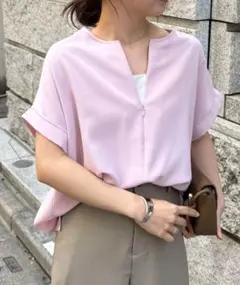 Ranan/(W)前後2WAYハーフジップブラウスのサムネイル